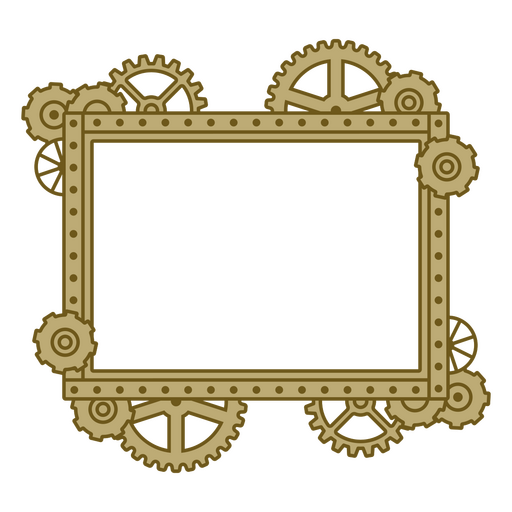 Design de armação inspirado em Steampunk Desenho PNG