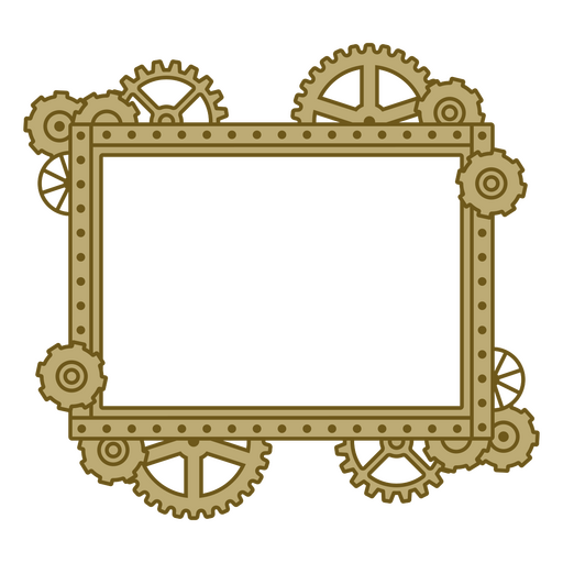 Diseño de marco inspirado en Steampunk Diseño PNG