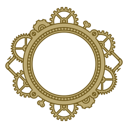 Design de moldura estilo steampunk Desenho PNG