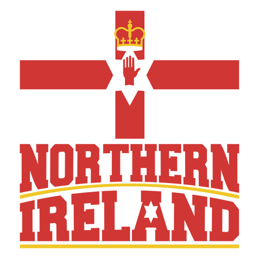 Bandeira do time de futebol da Irlanda do Norte Desenho PNG