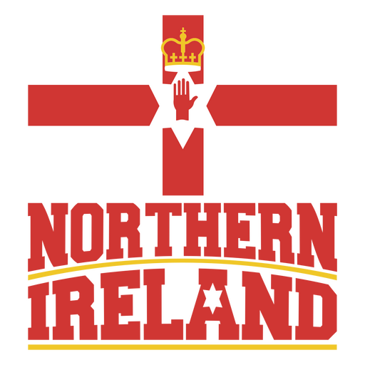 Northern Ireland soccer team flag PNG Design