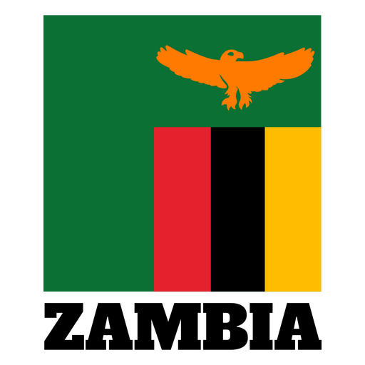Zambia soccer team flag PNG Design