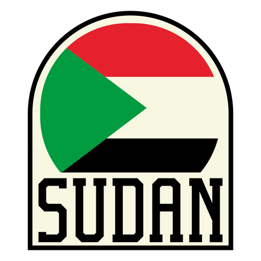 Sudan soccer team flag PNG Design