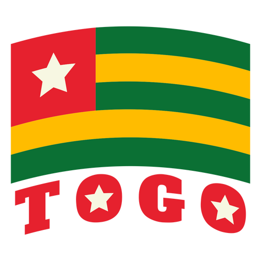 Bandera del equipo de f?tbol de Togo Diseño PNG