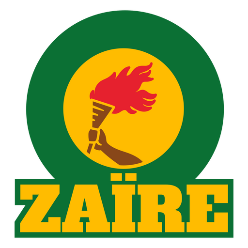 Bandera del equipo de f?tbol de Zaire Diseño PNG