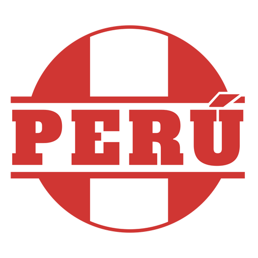 Etiqueta engomada de la bandera del equipo de fútbol de Perú Diseño PNG