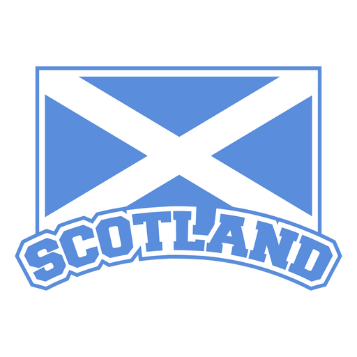 Etiqueta engomada de la bandera del equipo de f?tbol de Escocia Diseño PNG