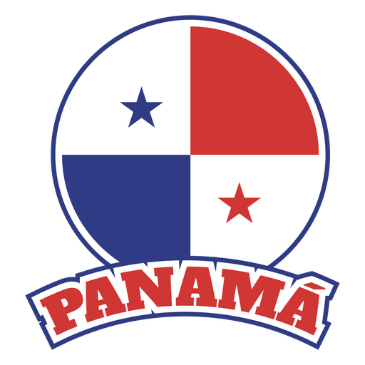 Adesivo da bandeira do time de futebol do Panamá Desenho PNG