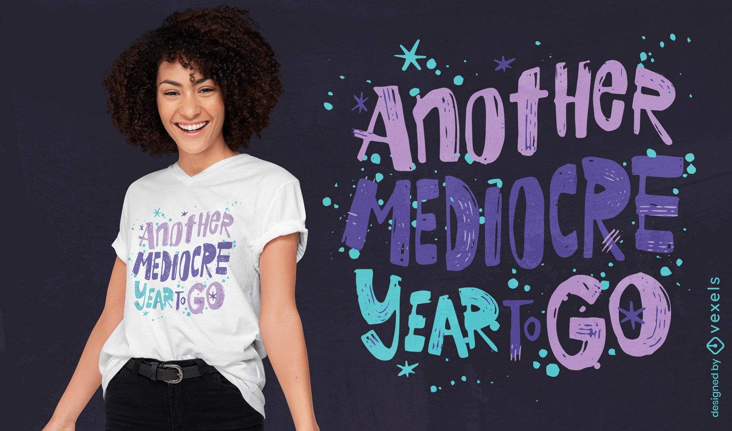 Design engraçado de camiseta de citação anti ano novo