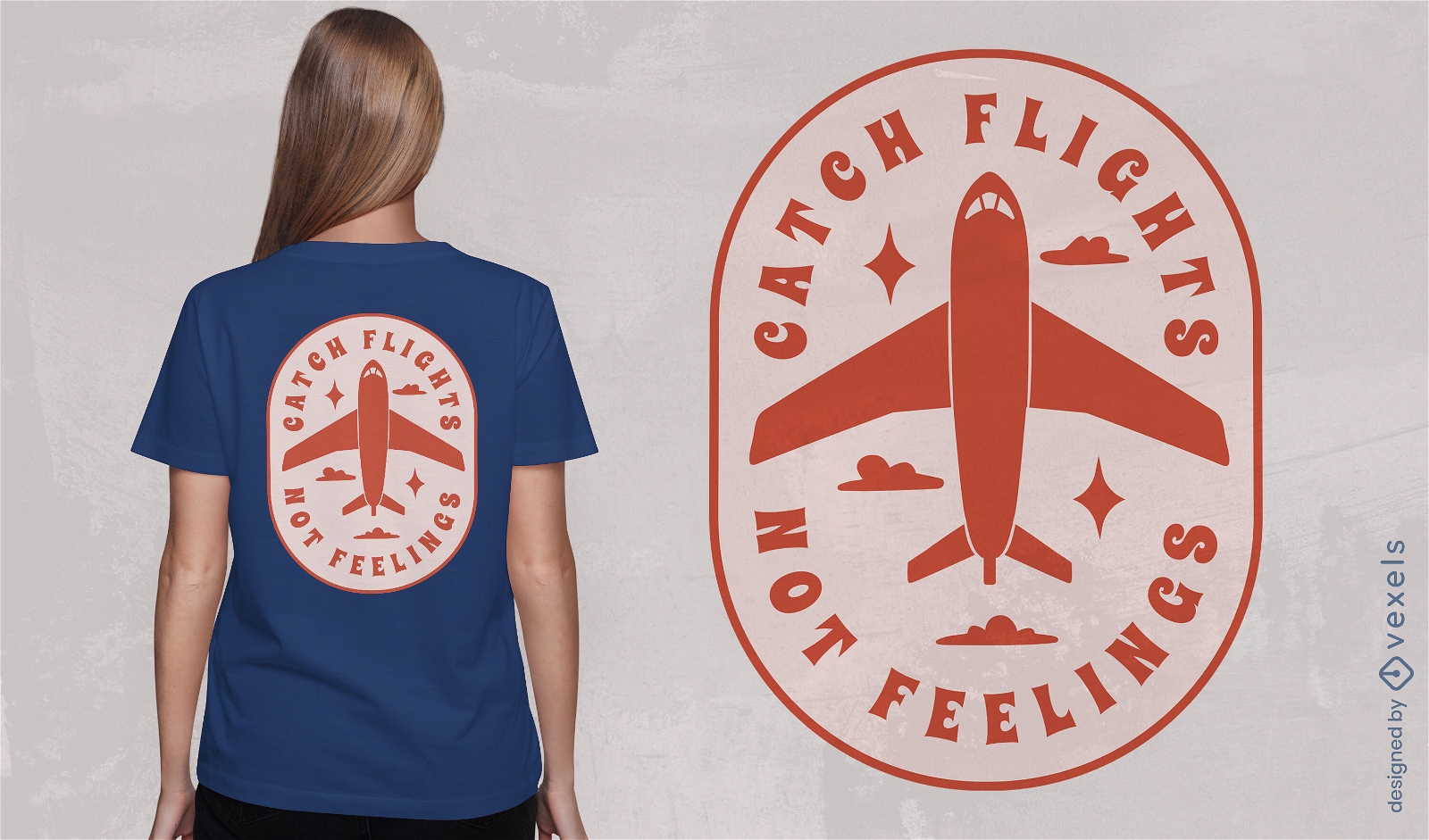 Design de t-shirt de vida de viagem de avião voando