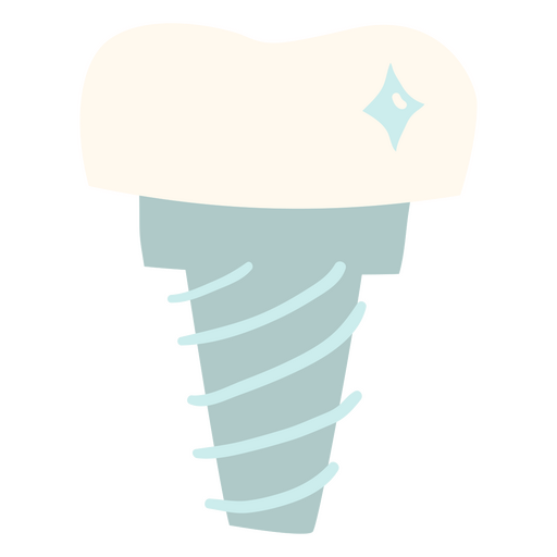 Ícone de implante dentário minimalista Desenho PNG