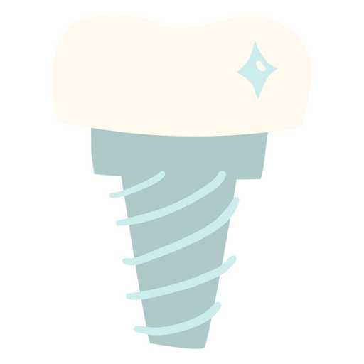 Minimalistische Zahnimplantat-Ikone PNG-Design