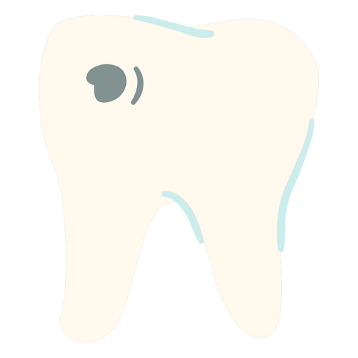 Minimalist molar cavity icon PNG Design