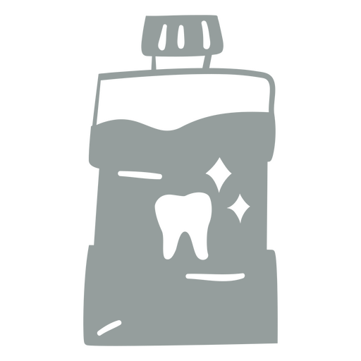 Icono de enjuague bucal gris Diseño PNG