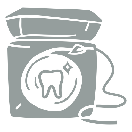 Gray dental floss icon PNG Design