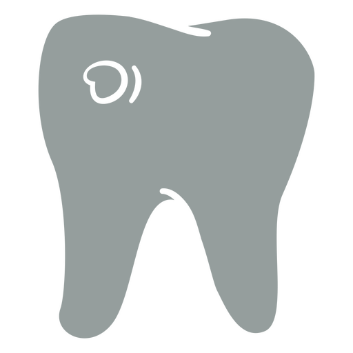 ícone de cavidade molar cinza Desenho PNG