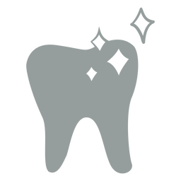 Gray healthy molar icon PNG Design