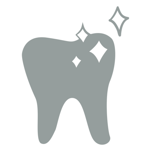 ícone de molar saudável cinza Desenho PNG