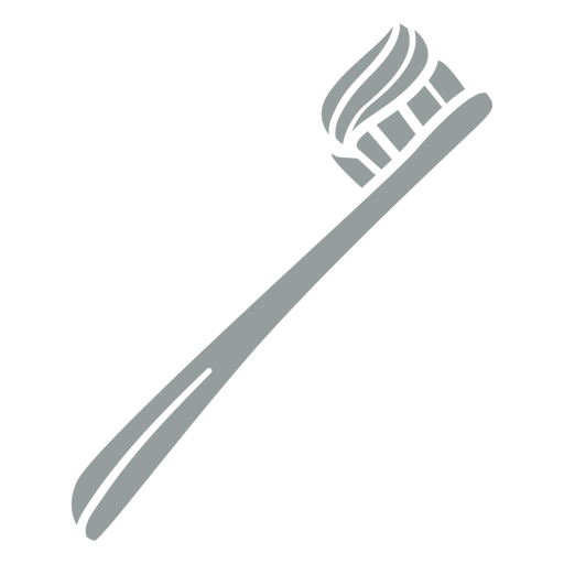 ícone de escova de dentes cinza Desenho PNG