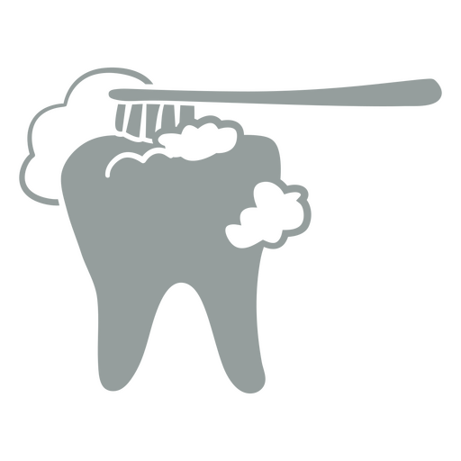 Icono de higiene dental gris Diseño PNG