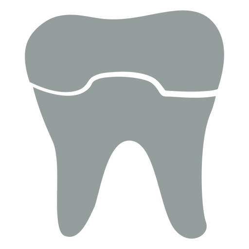 ícone de molar cinza Desenho PNG