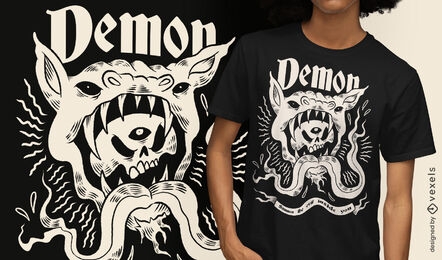 Satanic creature dark magic t-shirt design
