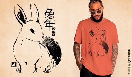 Kaninchenjahr-T-Shirt-Design