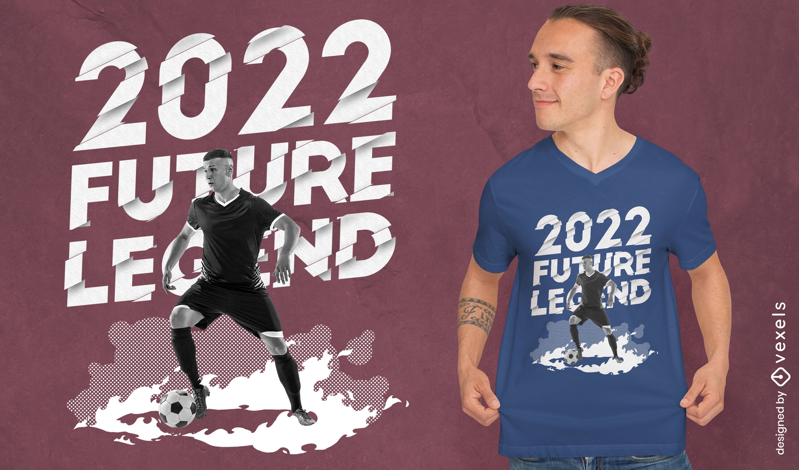 Fußballlegende psd T-Shirt-Design