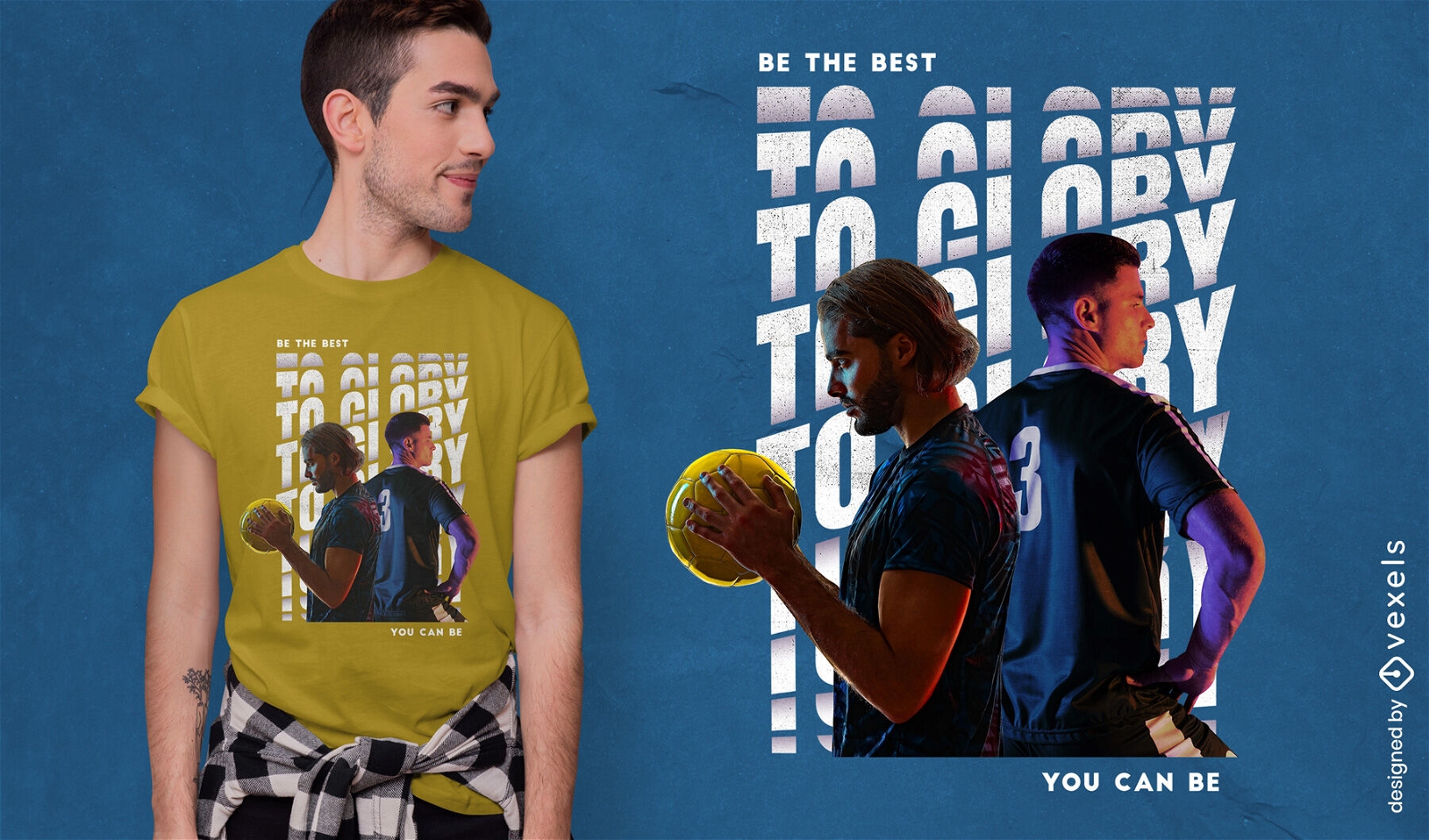 Soccer rivals psd t-shirt design
