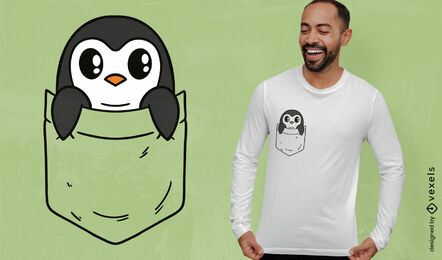 Pocket penguin t-shirt design