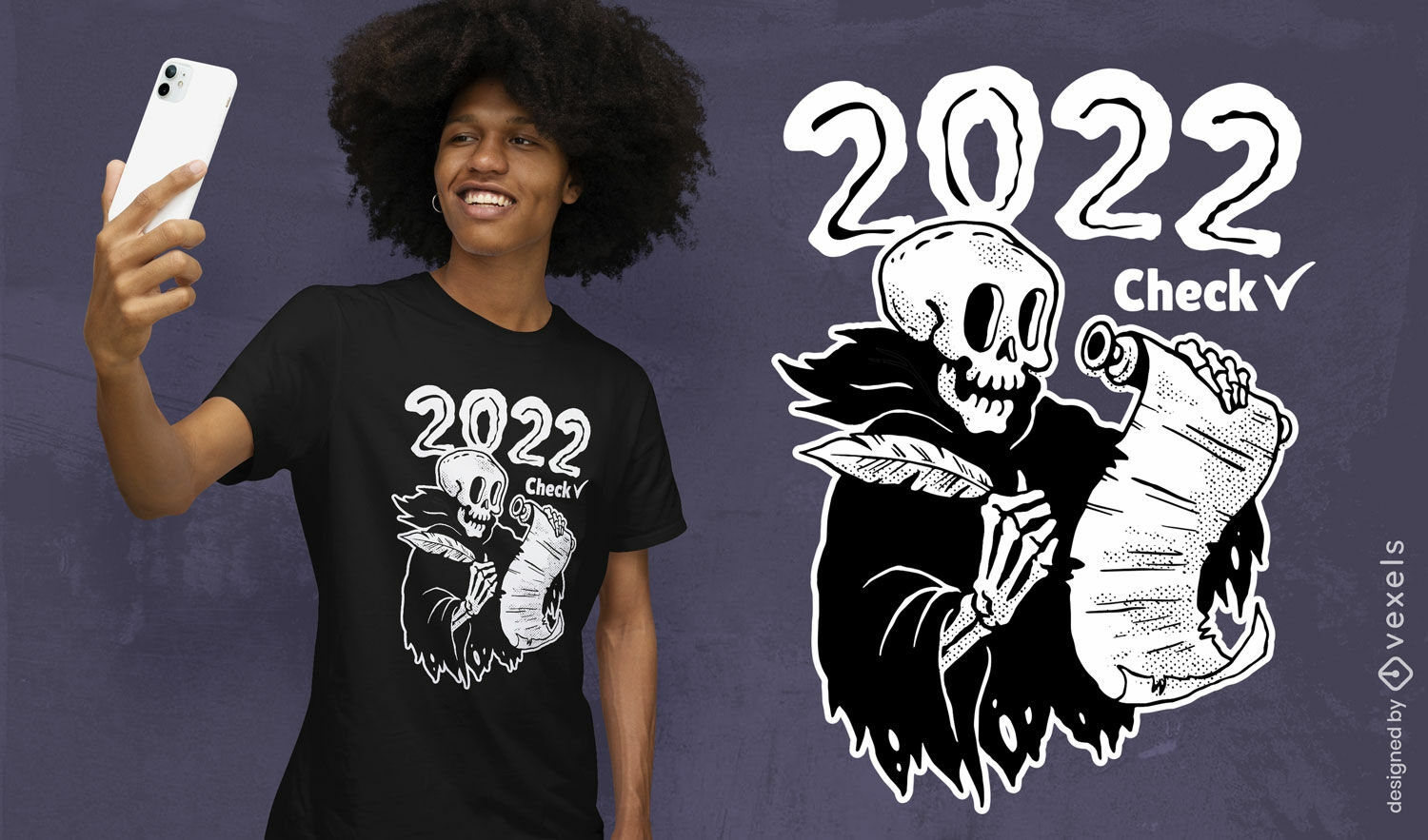 Anti-Neujahr-Sensenmann-T-Shirt-Design