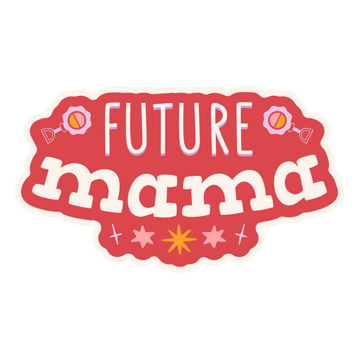 Adesivo de letras da futura mamãe Desenho PNG