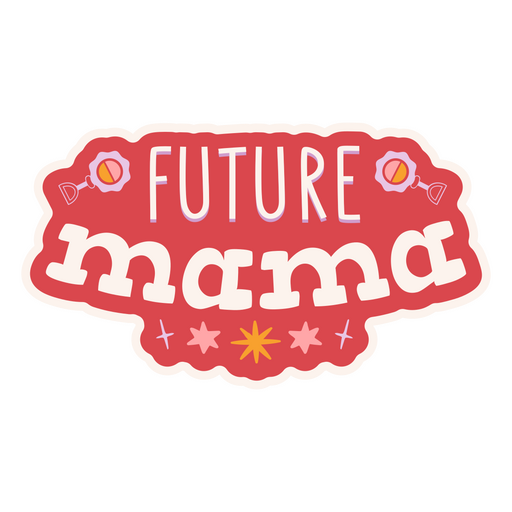 Future mama lettering sticker PNG Design