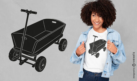 Design de camiseta de equipamento de carrinho pequeno