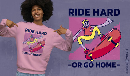 Skeleton riding 2024 skateboard sweatshirt