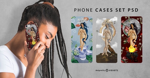 Venus painting PSD phone cases set