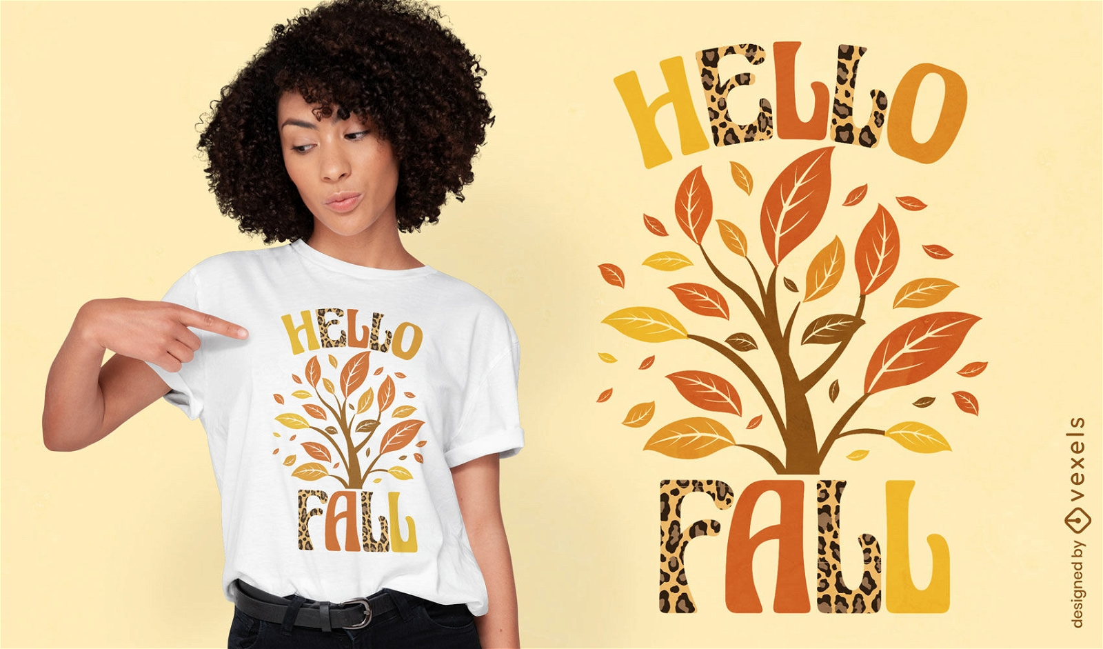 Herbstsaison mit Baum-T-Shirt-Design