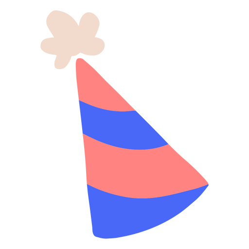 Red and blue party hat PNG Design