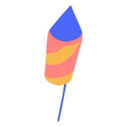 Fuegos artificiales de cohetes de año nuevo Diseño PNG