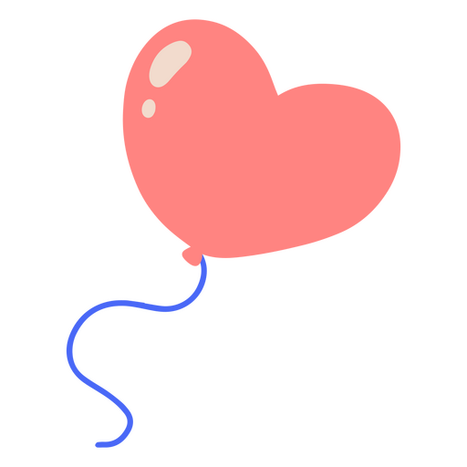 Heart-shaped balloon PNG Design