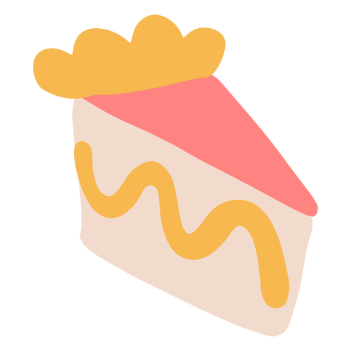 Fatia de bolo de celebração Desenho PNG