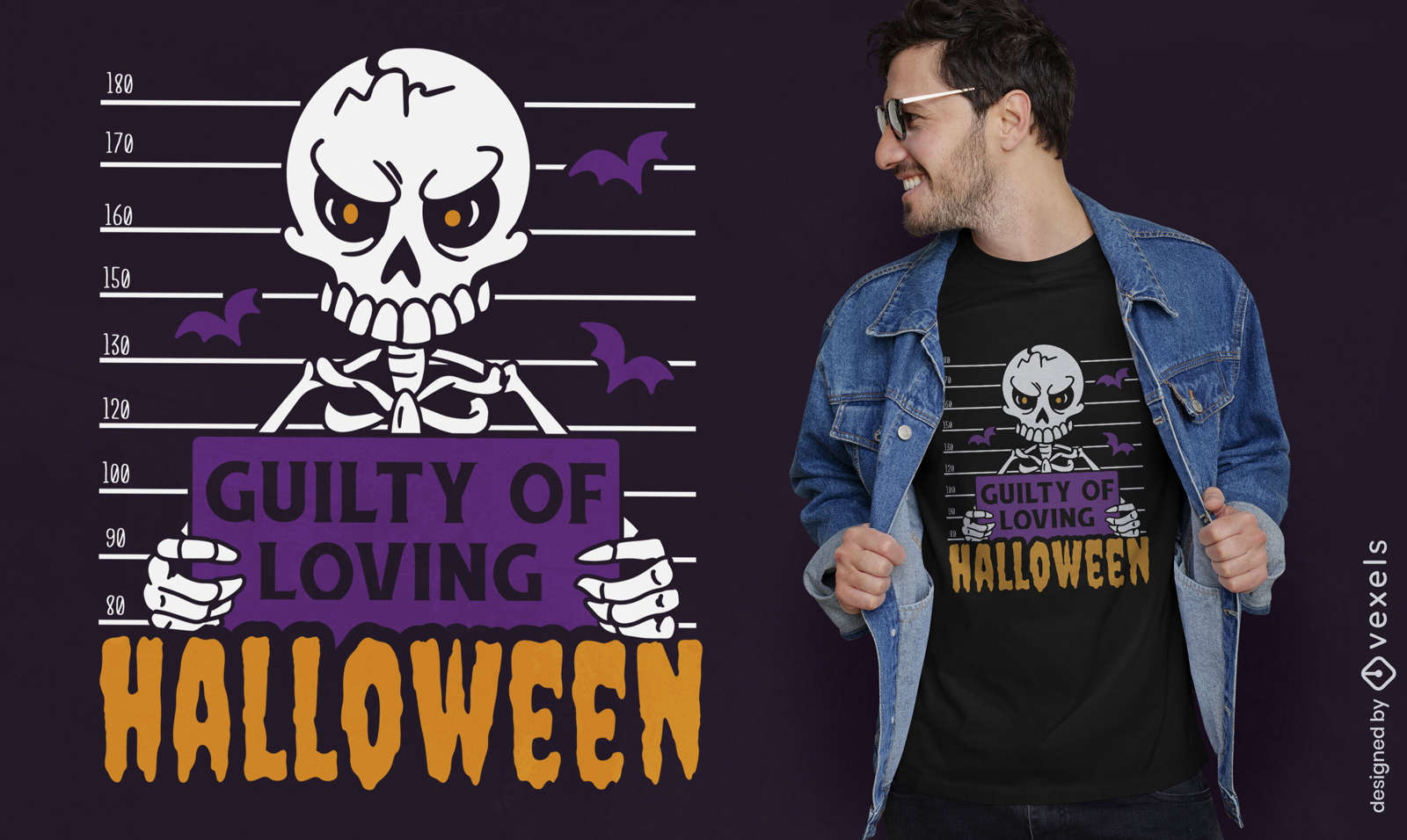 Design de camiseta de desenho animado de desenho de caneca de esqueleto
