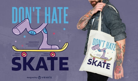 Skateboarding-Taschentaschendesign der Karikaturbeine