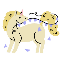 Unicórnio doodle decoração de aniversário Desenho PNG