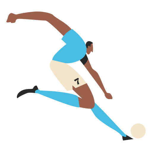 Skilled World Cup soccer player PNG Design