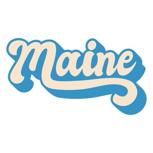 Maine letras estados de estados unidos Diseño PNG