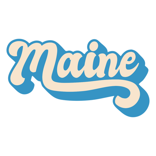 Maine lettering usa states PNG Design