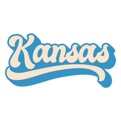 Kansas, der usa-staaten beschriftet PNG-Design