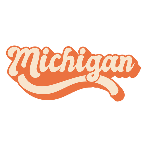 Michigan letras estados de estados unidos Diseño PNG