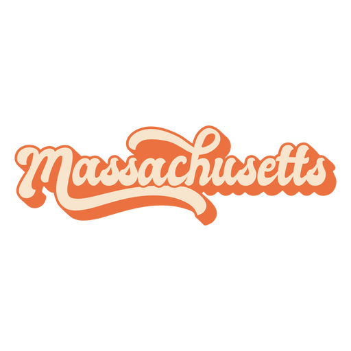 Massachusetts, das usa-staaten beschriftet PNG-Design